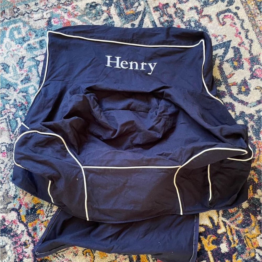 Pottery barn, anywhere chair cover only embroidered ‘Henry’